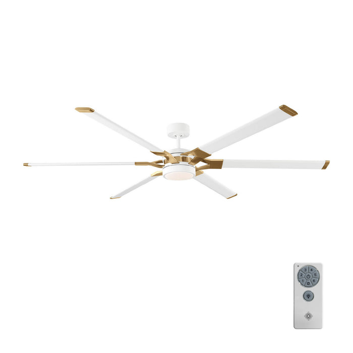 Visual Comfort Fan 6LFR72RZWBBSD 72" Ceiling Fan, Matte White