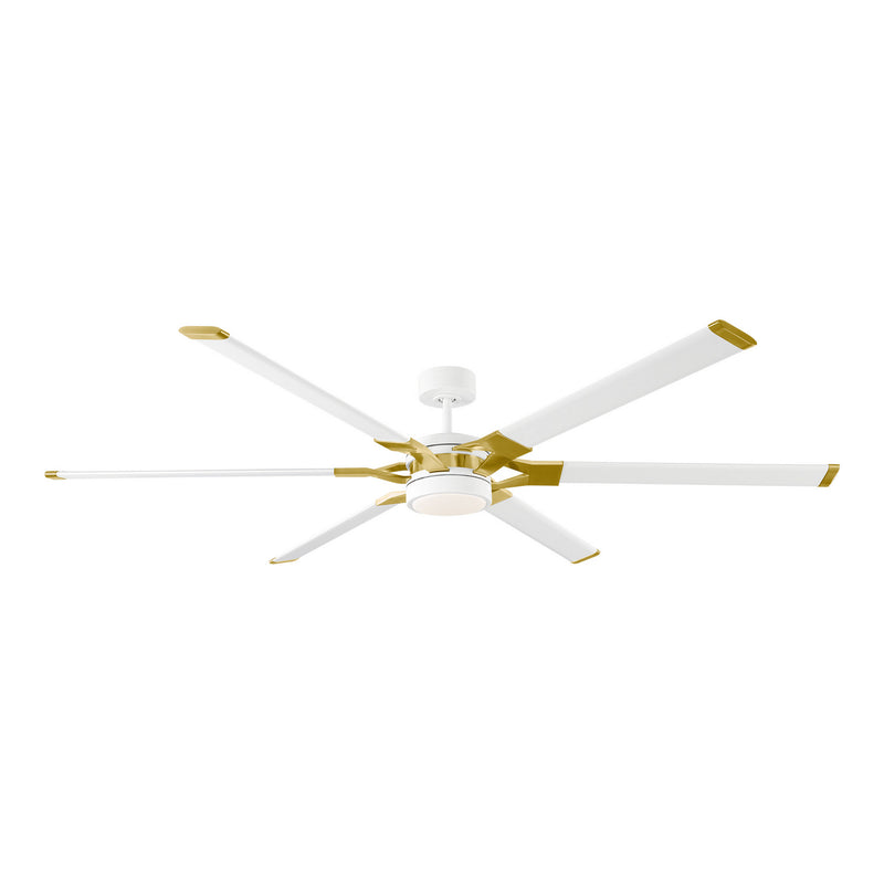 Visual Comfort Fan 6LFR72RZWBBSD 72" Ceiling Fan, Matte White