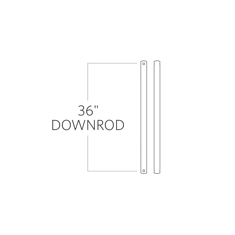 Visual Comfort Fan DR36KOA Downrod, Koa
