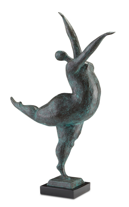 Currey and Company 1200-0432 Ballerina, Green/Black