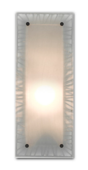 Currey and Company 5000-0193 One Light Wall Sconce, Satin Black/White