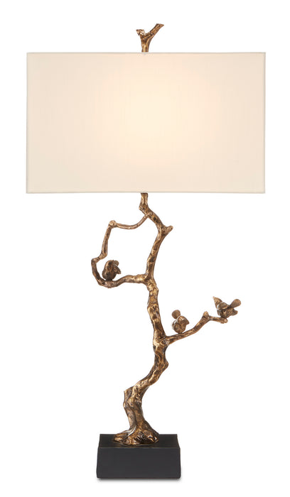 Currey and Company 6000-0695 One Light Table Lamp, Antique Brass/Black