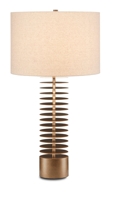Currey and Company 6000-0720 One Light Table Lamp, Antique Brass
