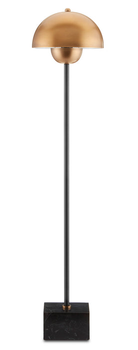 Currey and Company 6000-0721 One Light Table Lamp, Brushed Brass/Black