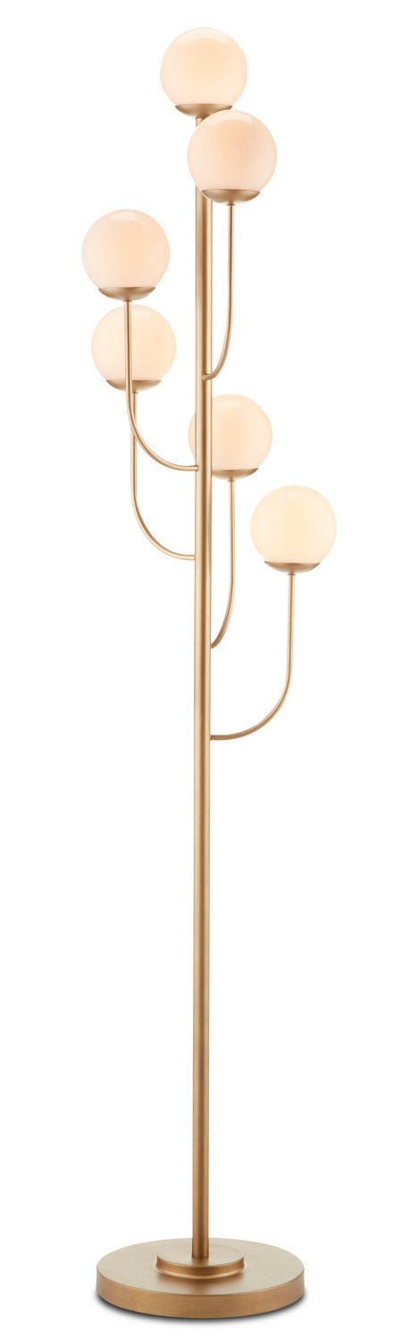 Currey and Company 8000-0097 Six Light Floor Lamp, Brass