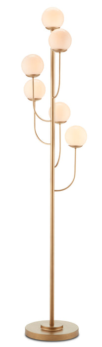 Currey and Company 8000-0097 Six Light Floor Lamp, Brass
