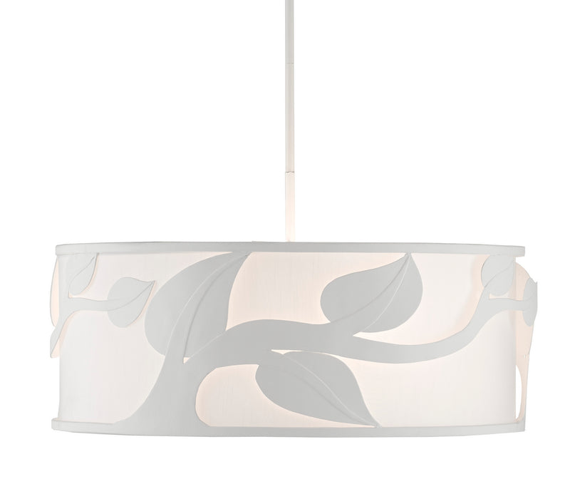 Currey and Company 9000-0794 Three Light Chandelier, Gesso White