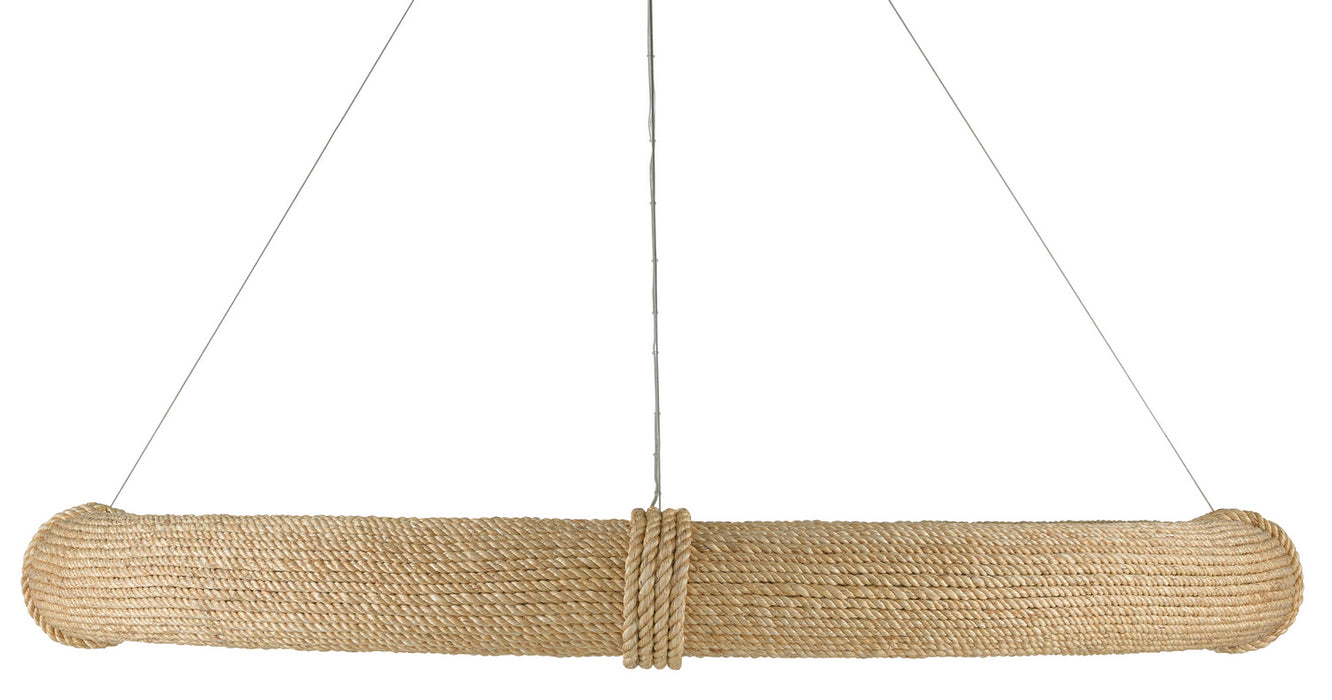 Currey and Company 9000-0805 12 Light Chandelier, Satin Black/Abaca Rope