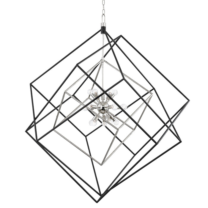 Hudson Valley 1255-PN/BK 15 Light Chandelier, Polished Nickel/Black