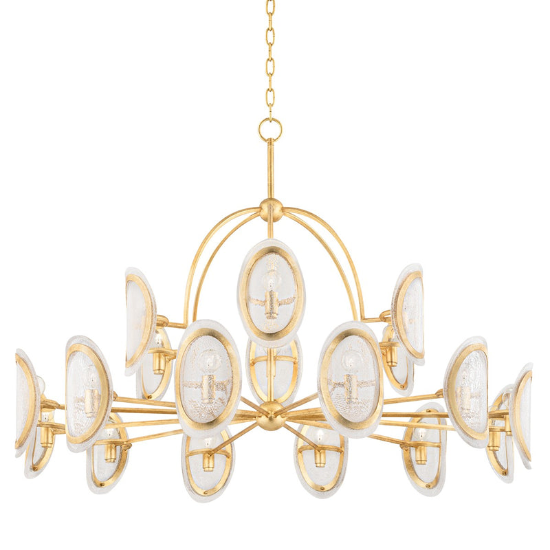 Hudson Valley 1550-VGL 18 Light Chandelier, Vintage Gold Leaf