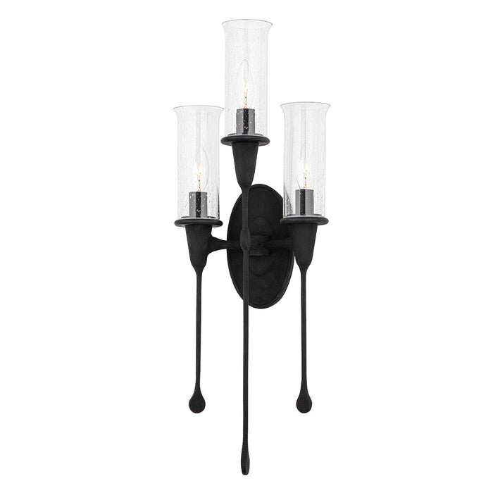 Hudson Valley 4103-BI Three Light Wall Sconce, Black Iron