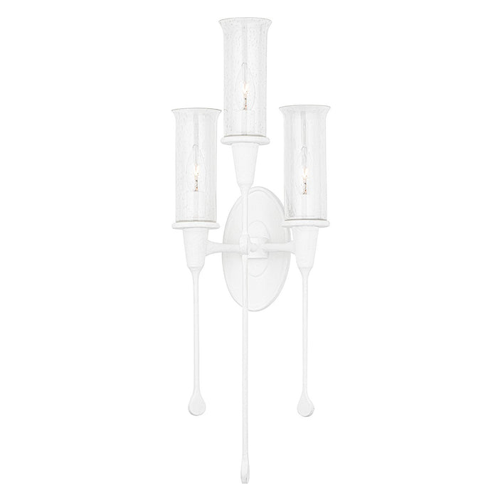Hudson Valley 4103-WP Three Light Wall Sconce, White Plaster
