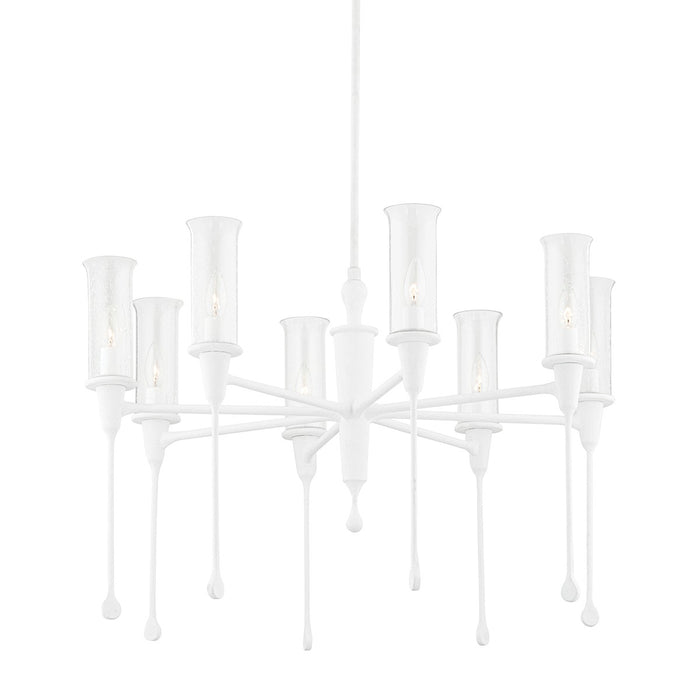 Hudson Valley 4131-WP Eight Light Chandelier, White Plaster