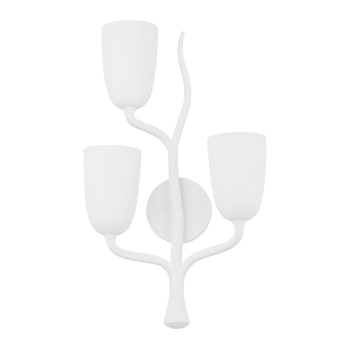 Hudson Valley 5003-L-WP Three Light Wall Sconce, White Plaster
