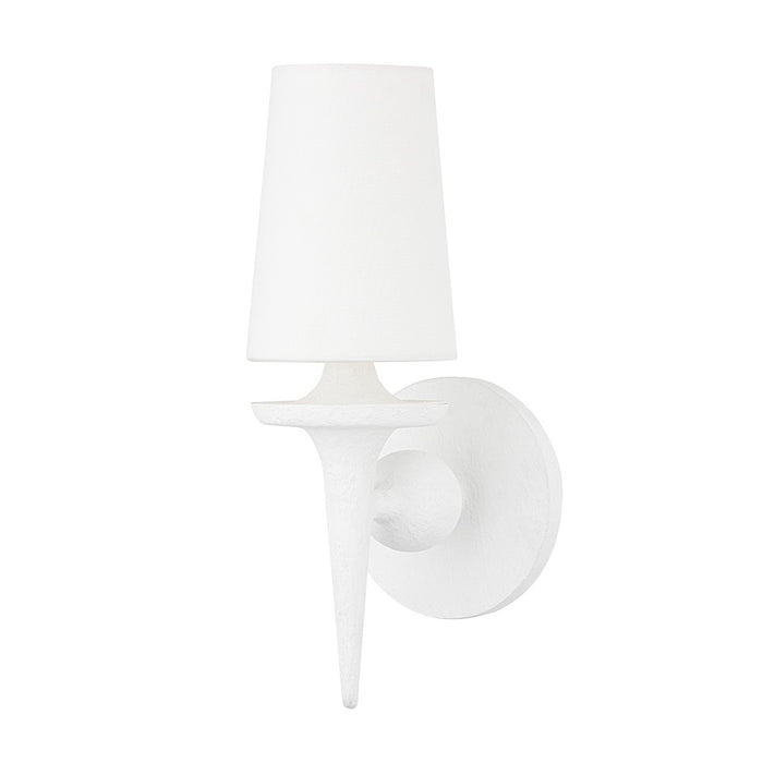 Hudson Valley 6601-WP One Light Wall Sconce, White Plaster