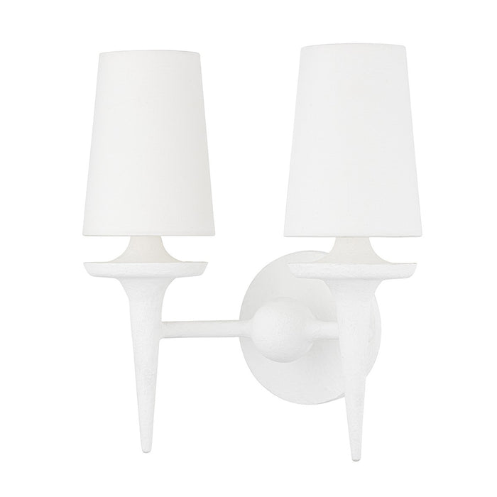 Hudson Valley 6602-WP Two Light Wall Sconce, White Plaster
