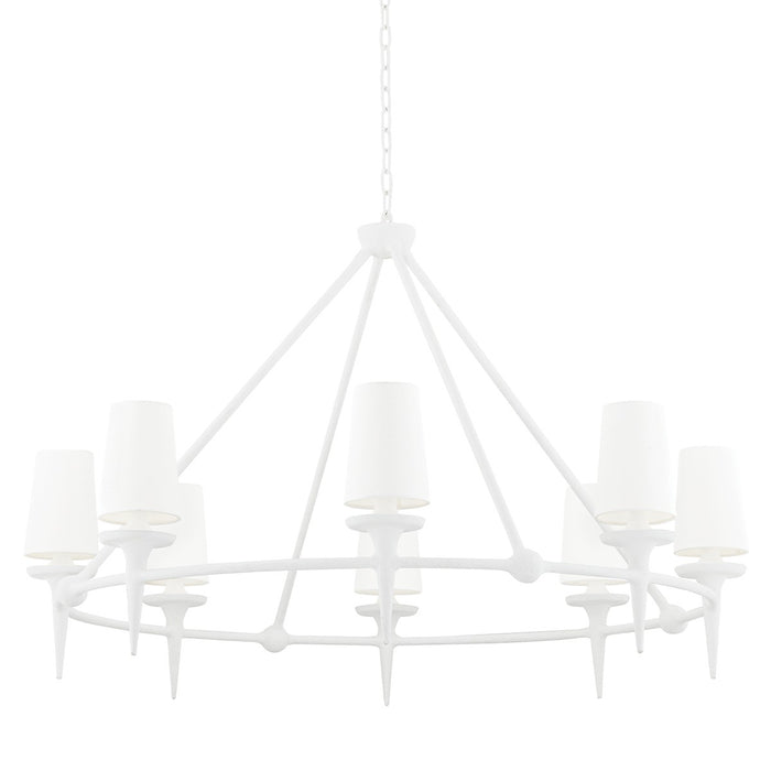 Hudson Valley 6648-WP Eight Light Chandelier, White Plaster