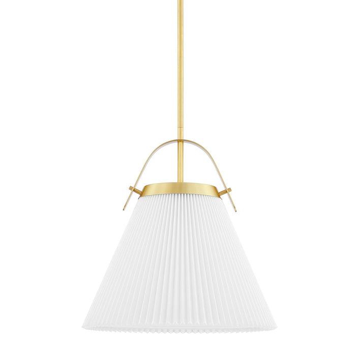 Hudson Valley 9616-AGB One Light Pendant, Aged Brass