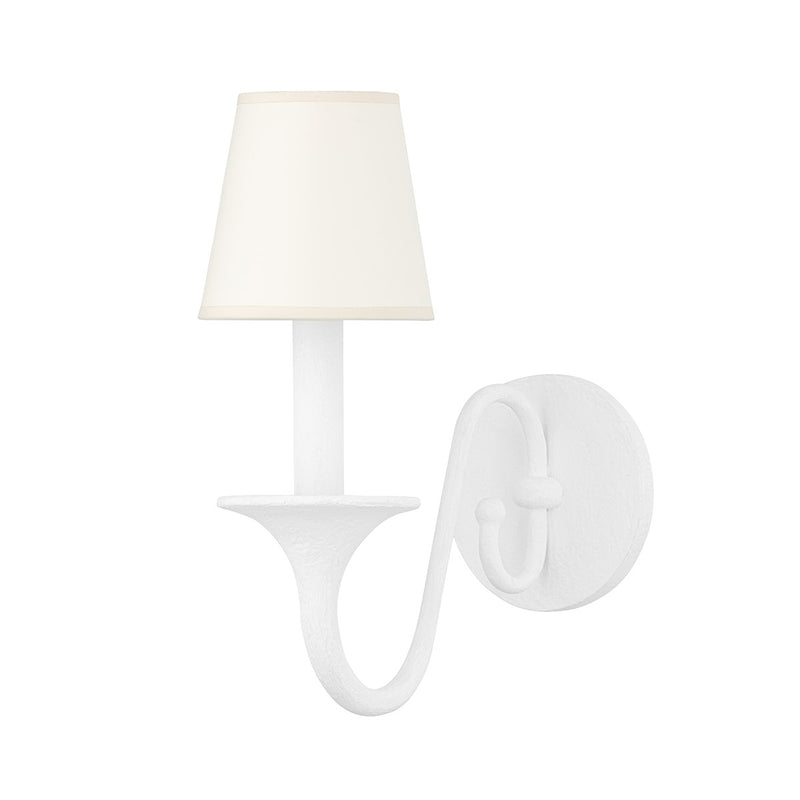 Hudson Valley MDS431-WP One Light Wall Sconce, White Plaster
