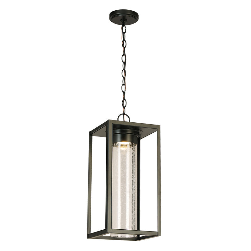 Eglo USA 204709A LED Outdoor Pendant, Matte Black