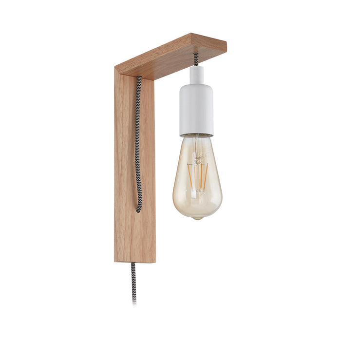 Eglo USA 204966A One Light Wall Sconce, Natural Wood
