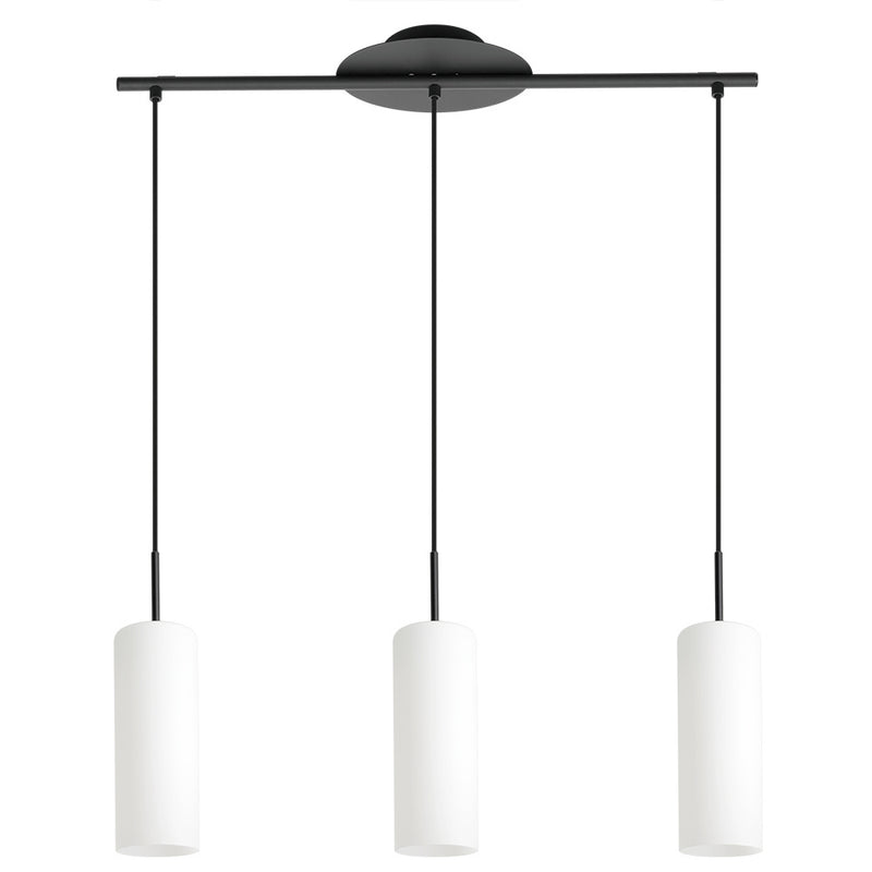 Eglo USA 205132A Three Light Pendant, Structured Black