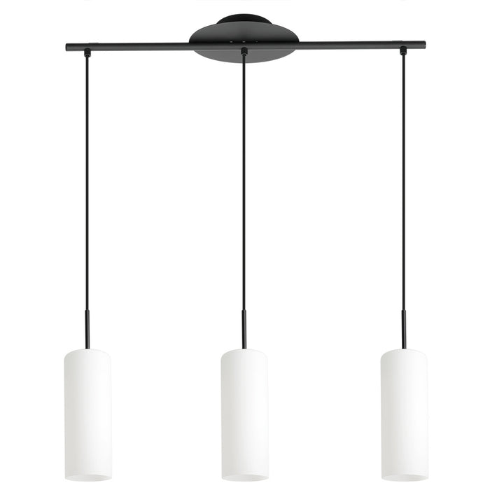 Eglo USA 205132A Three Light Pendant, Structured Black