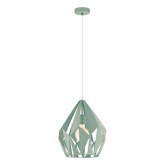 Eglo USA 49026A One Light Pendant, Pastel Green