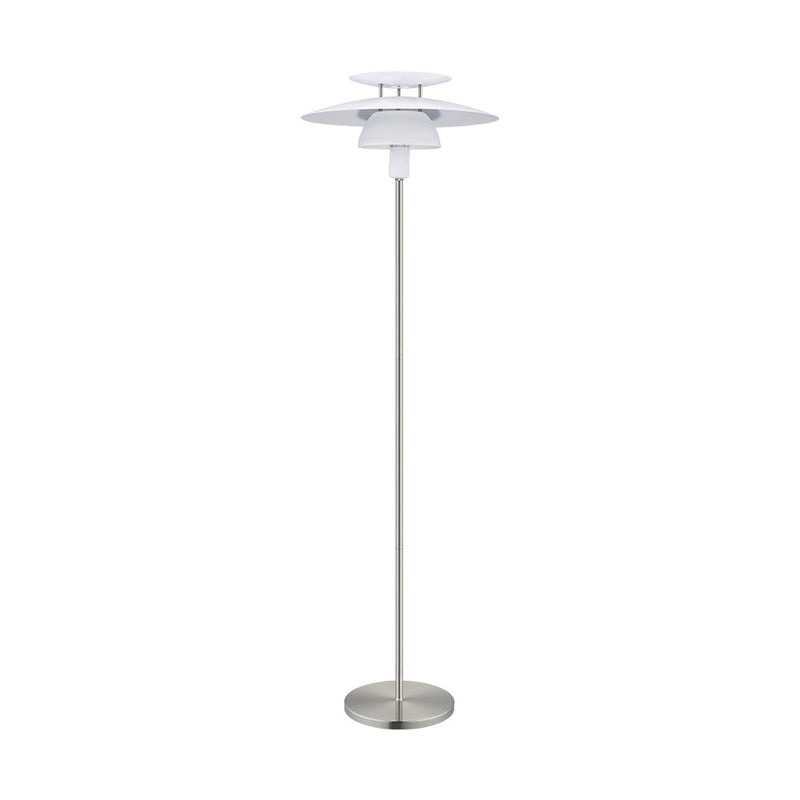 Eglo USA 98389A One Light Floor Lamp, Satin Nickel