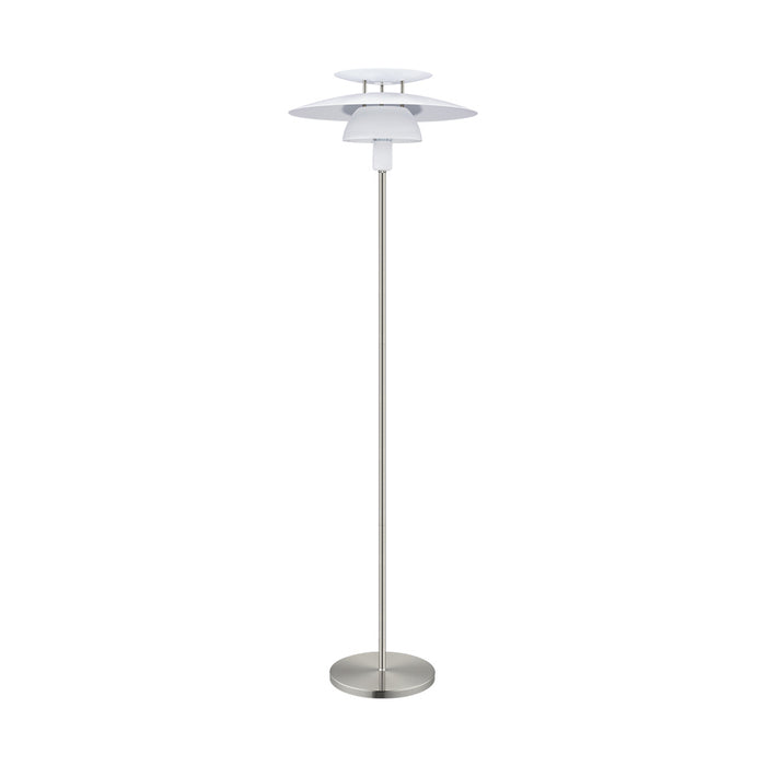 Eglo USA 98389A One Light Floor Lamp, Satin Nickel