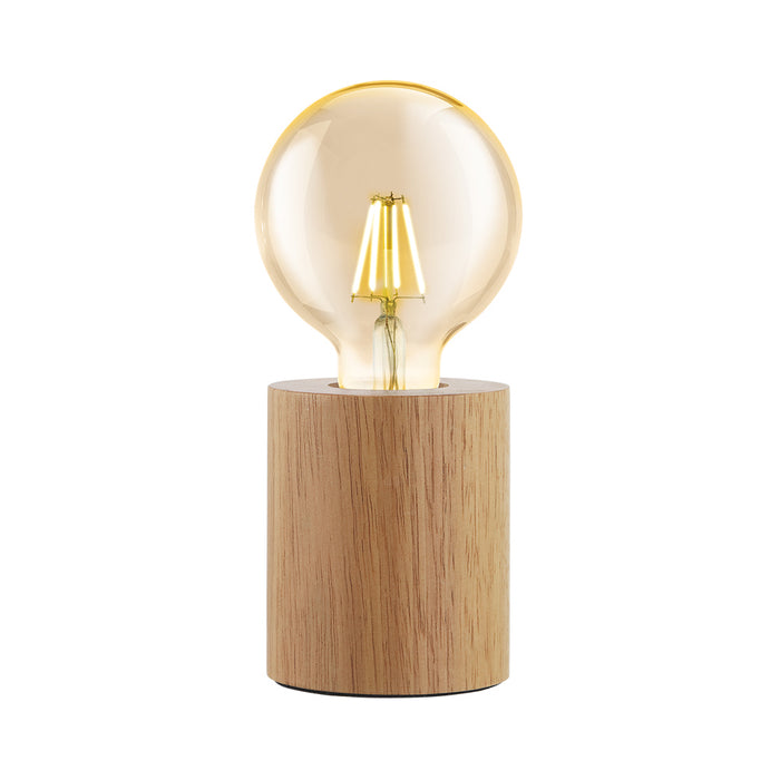 Eglo USA 99079A One Light Table Lamp, Natural Wood
