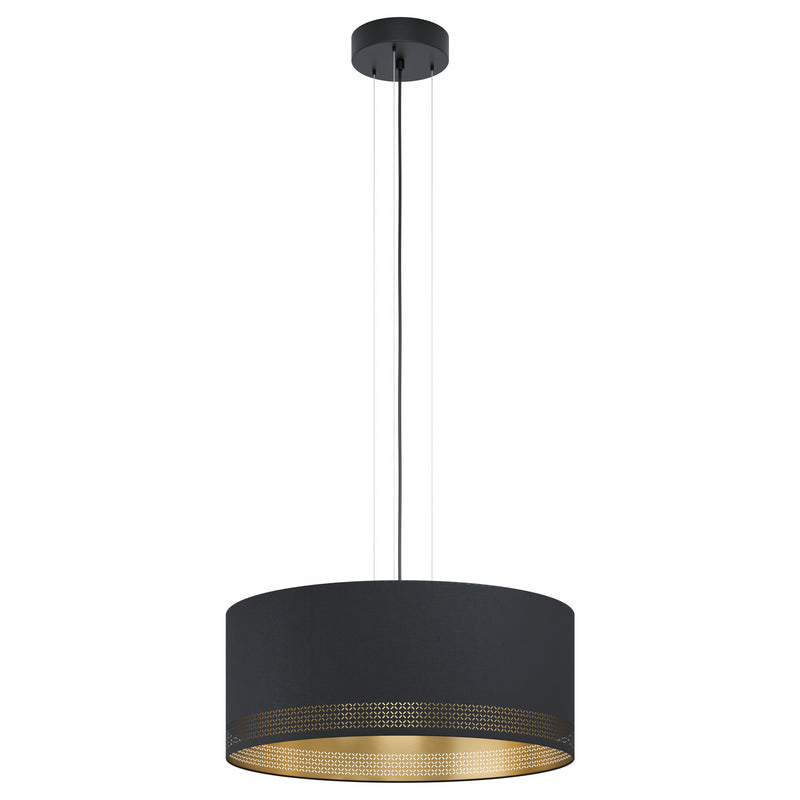 Eglo USA 99274A One Light Pendant, Black
