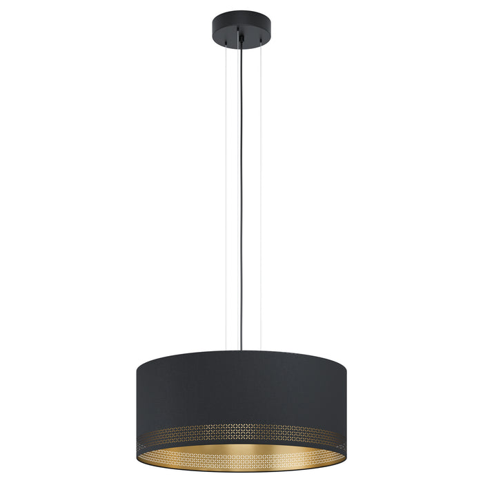 Eglo USA 99274A One Light Pendant, Black