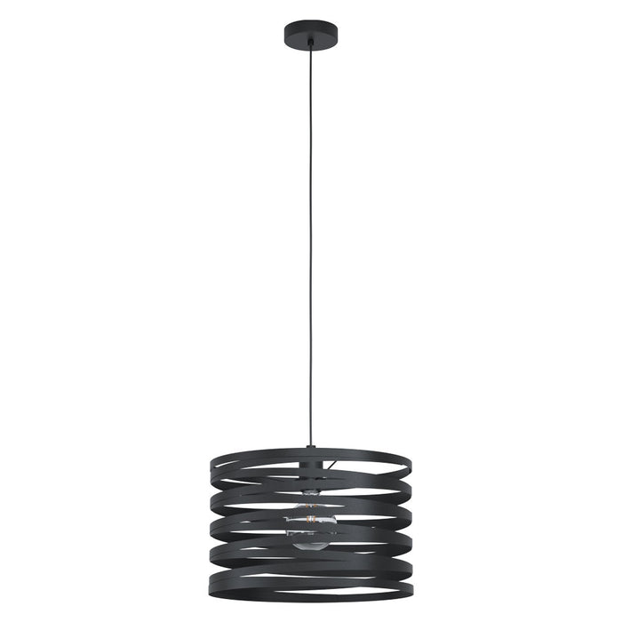 Eglo USA 99345A One Light Pendant, Black