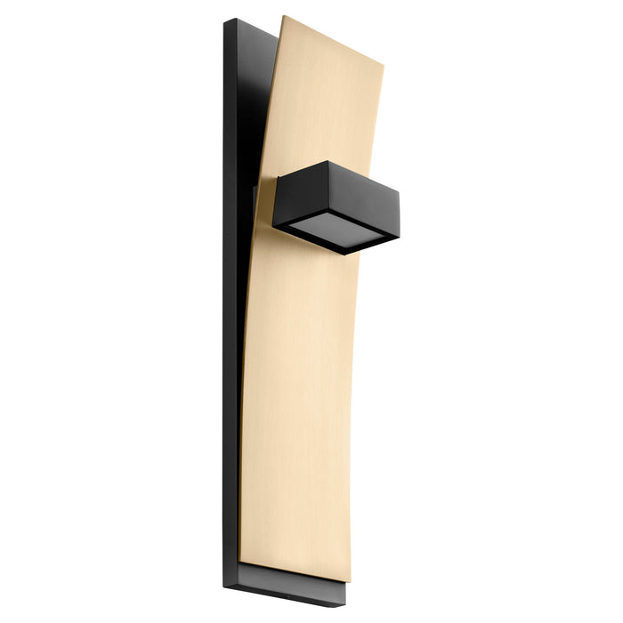 Oxygen 3-400-1540 LED Wall Sconce, Black W/ Aged Brass