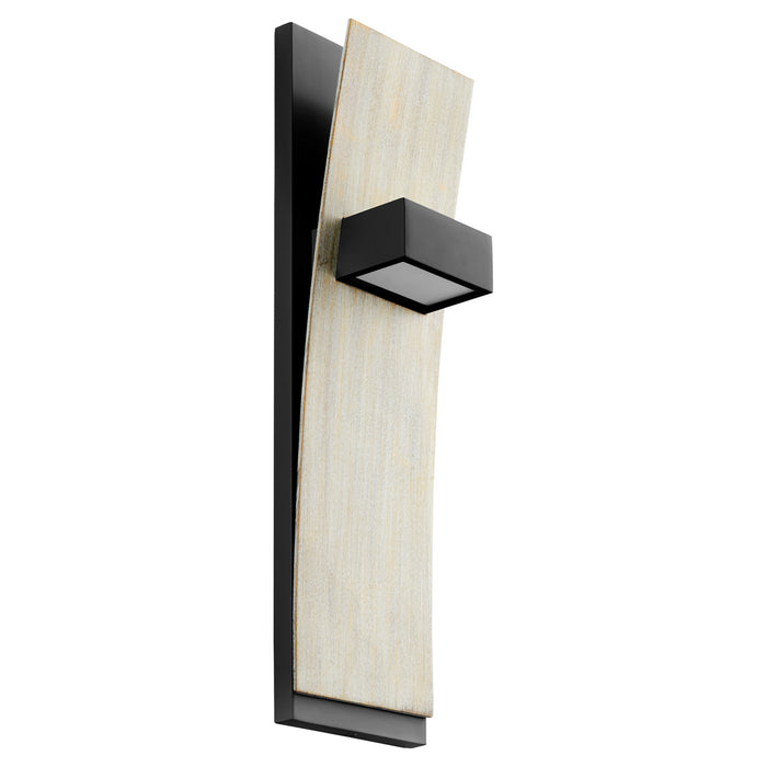 Oxygen 3-400-1541 LED Wall Sconce, Black W/ Weathered Oak