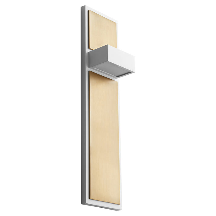 Oxygen 3-401-640 LED Wall Sconce, White W/ Aged Brass