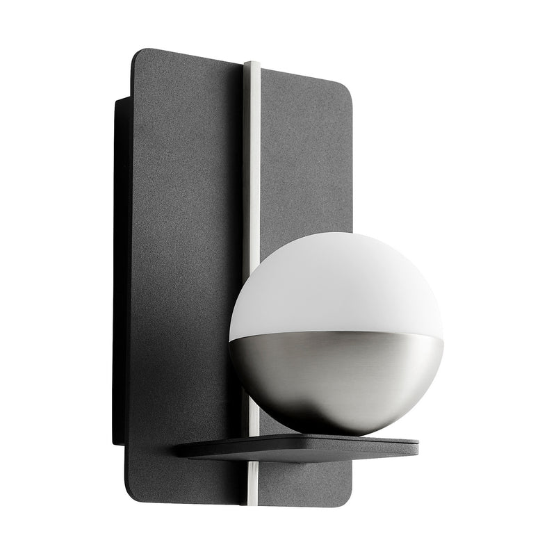 Quorum 3-554-1524 LED Wall Sconce, Black|Satin Nickel