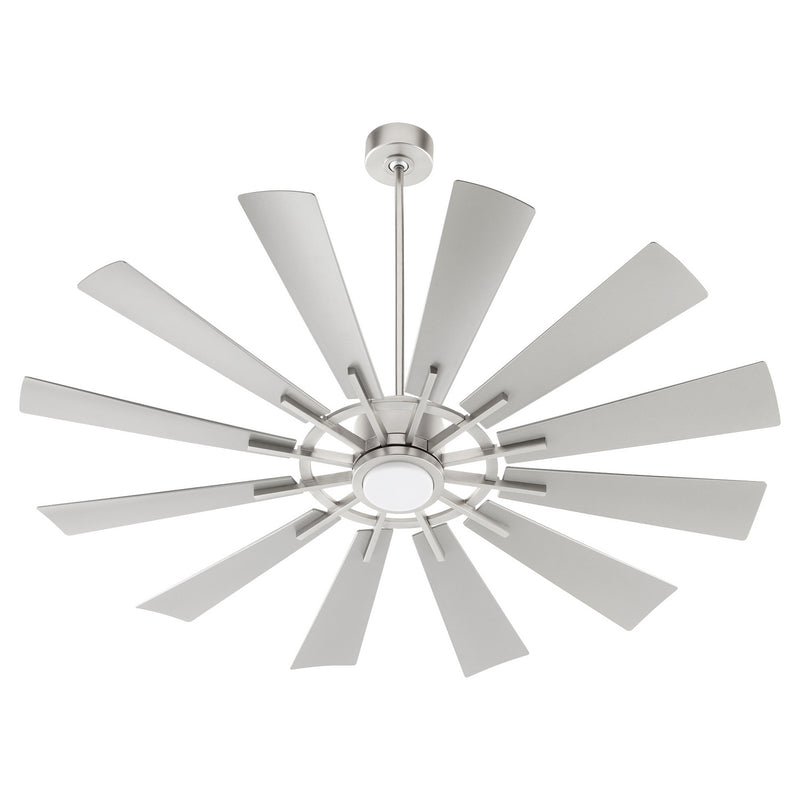Quorum 46012-65 60"Patio Fan, Satin Nickel