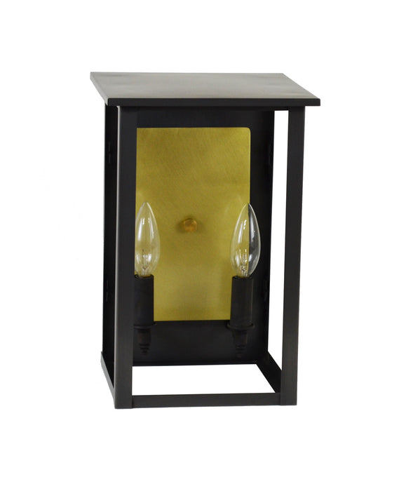 Northeast Lantern 8971R-DB-LT2-CLR-BR85 Two Light Wall Lantern, Dark Brass
