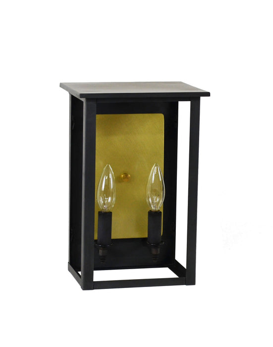 Northeast Lantern 8991R-DB-LT2-CLR-BR85 Two Light Wall Lantern, Dark Brass
