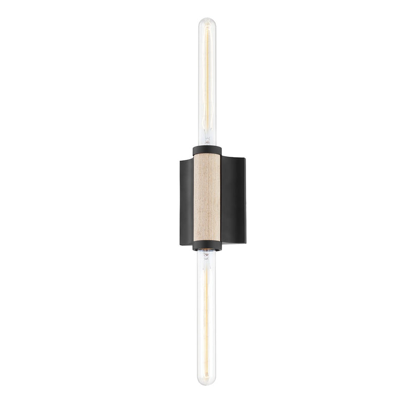 Troy Lighting B6702-SBK Two Light Wall Sconce, Soft Black