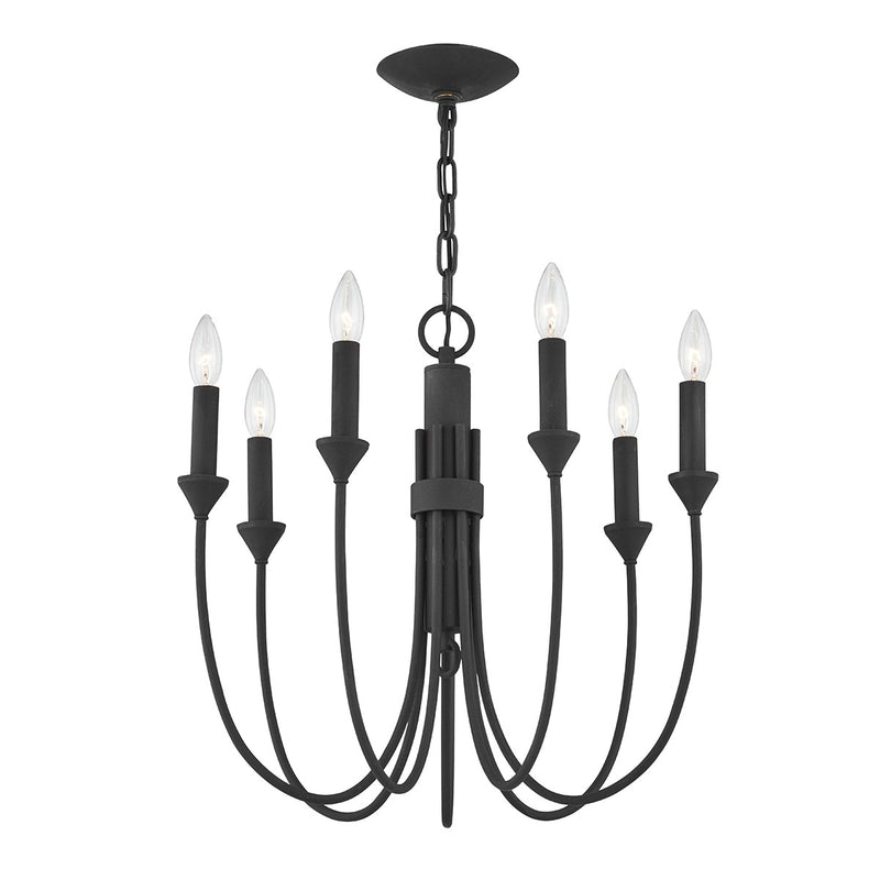 Troy Lighting F1007-FOR Seven Light Chandelier, Forged Iron