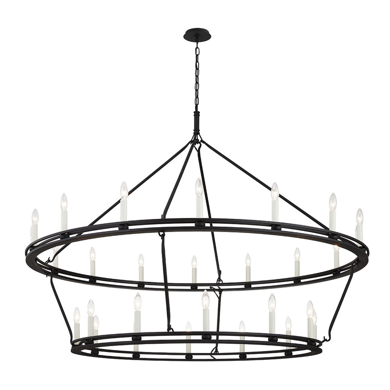 Troy Lighting F6235-TBK 28 Light Chandelier, Textured Black