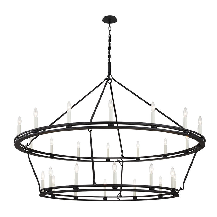 Troy Lighting F6235-TBK 28 Light Chandelier, Textured Black
