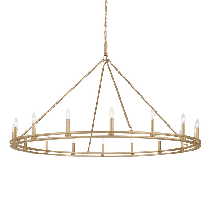 Troy Lighting F6244-CPL 16 Light Chandelier, Champagne Silver Leaf