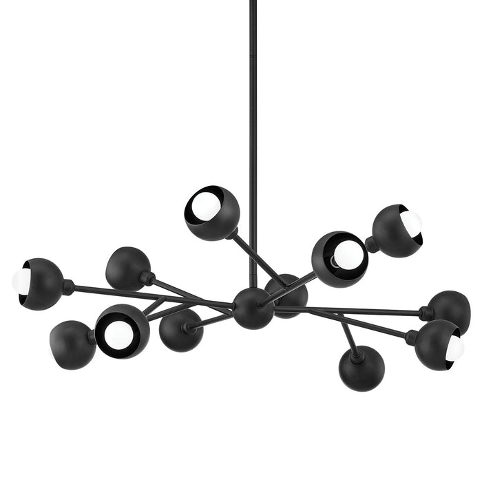 Troy Lighting F7412-SBK 12 Light Chandelier, Soft Black