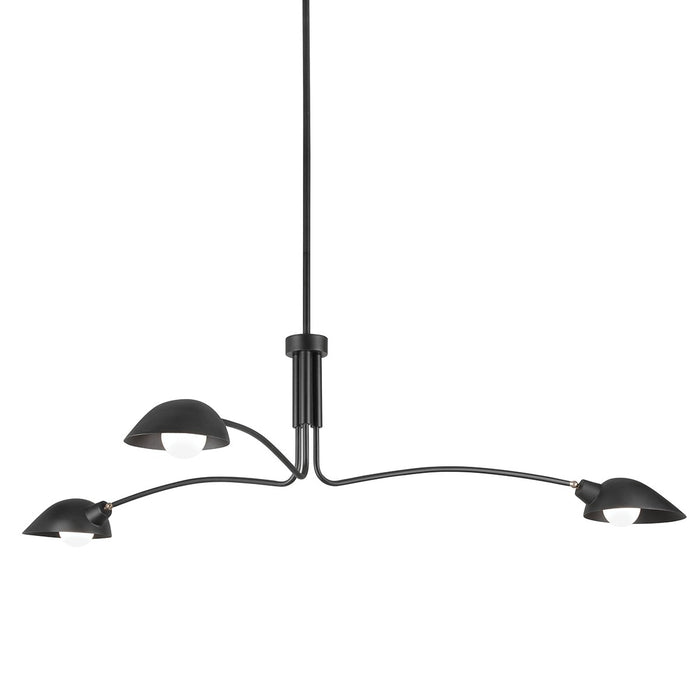 Troy Lighting F7813-SBK Three Light Chandelier, Soft Black