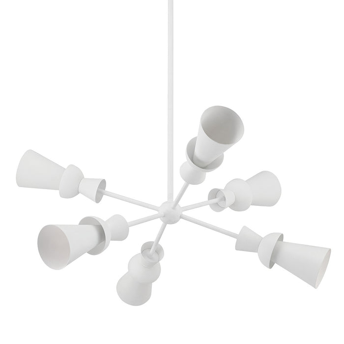 Troy Lighting F7906-GSW Six Light Chandelier, Gesso White