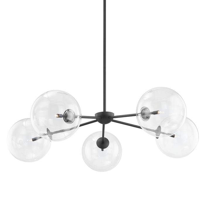 Troy Lighting F8205-SBK Five Light Chandelier, Soft Black